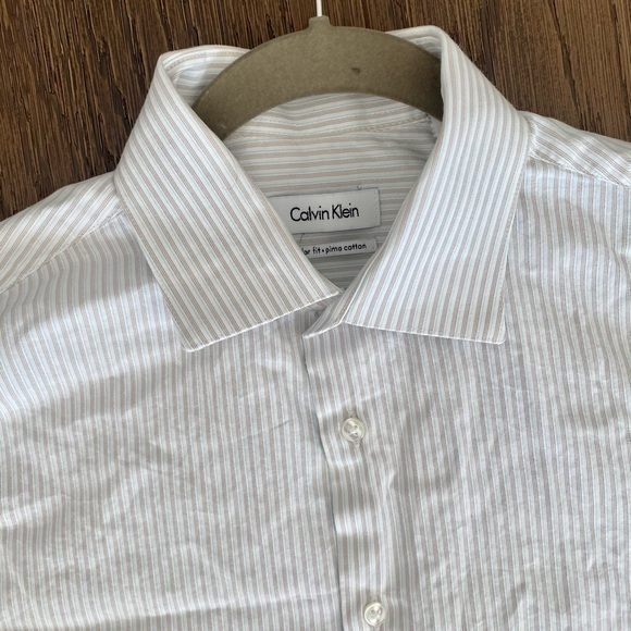 Calvin Klein Men’s Striped Button up Shirt - Picture 1 of 16